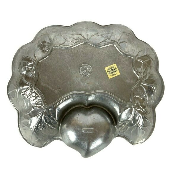 Wilton Armetale Majolica Chip Dip Radish Cabbage Leaf Serving Bowl Pewter Finish - Picture 3 of 10